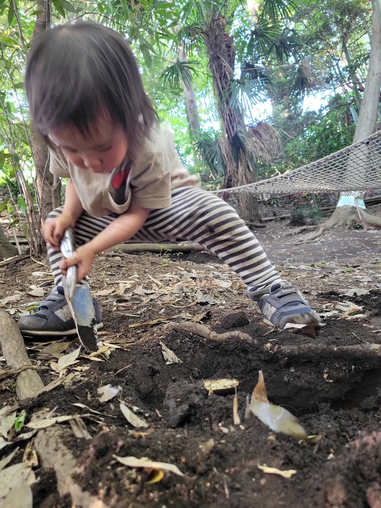 幼児の穴掘り